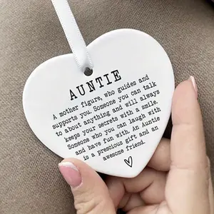 Auntie Gift Heart Keepsake, Perfect Birthday Present for Aunties, Thoughtful Thank You Gift Idea, Unique Aunt Appreciation Item, Personalized Present, Appreciation Gifts