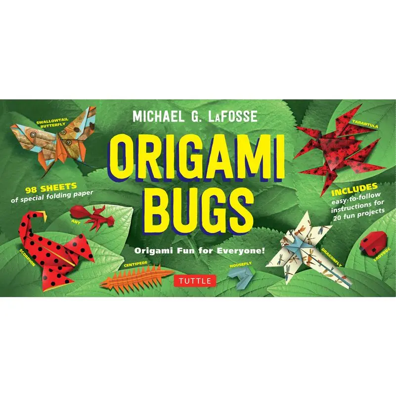 USED-Origami Bugs Kit: Origami Fun for Everyone!: Kit with 2 Origami Books, 20 Fun Projects and 98 Origami Papers: Great for Both Kids and Adults by Lafosse, Michael G. (Misc.)