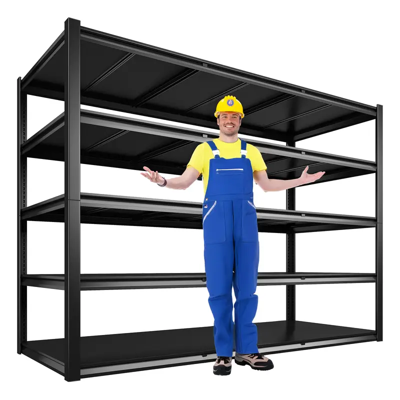 Raybee 60" Super Wide Heavy Duty Garage Shelves 5-Tier All Metal Storage Shelving Unit Adjustable Garage Storage Shelf for Craft Warehouse Pantry Basement Durable Steel Stand Organiser Racks #TikTokShopBackToSchool