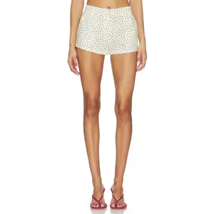 AEXAE x REVOLVE Linen Pencil Short in Polka Dot