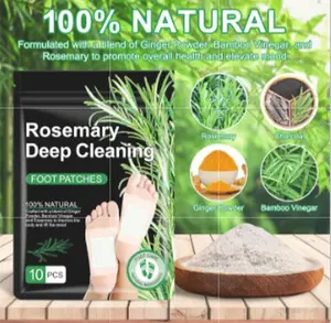 10PCS Natural Herbal Foot Detox Patches -GingerBamboo Deep Cleansing Pads for Stress ReliefToxin Removal, Better Sleep & Wellness FitnessTreatment Healthcare Solution TherapeuticHealthy Therapy