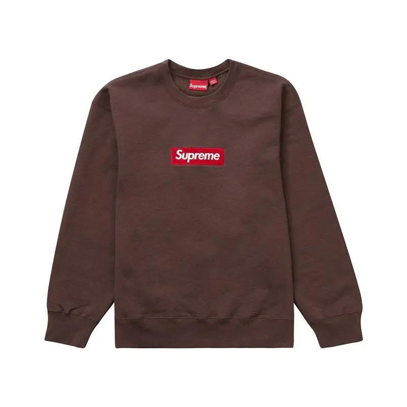 Supreme Men's Box Logo Crewneck (FW22) Brown, from StockX