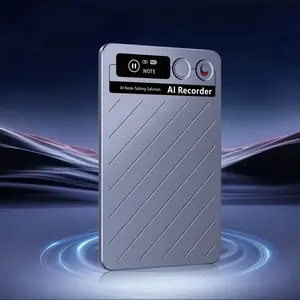 AI Voice Recorder with Real-Time Transcription & Translation Audio Recording Device App Control for Lectures Meetings Calls