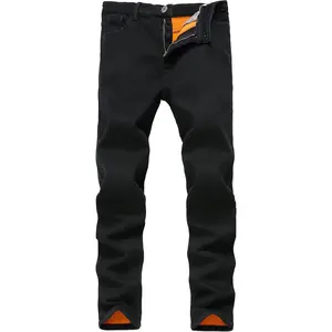 Men's Fleece Lined Skinny Winter Slim Fit Thicken Warm Stretch Jeans