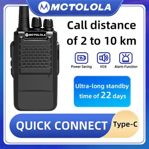 Portable UHF analog two-way walkie talkie Type-C charging convenient and efficient power replenishment 10000mAh large capacity battery with 22 days of ultra long standby time suitable for various outdoor activities such as camping, hiking, team exploratio