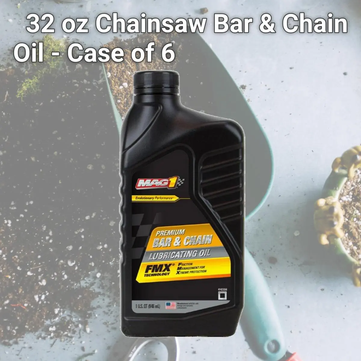 MAG 1 7002867 High Tack Chainsaw Bar & Chain Oil - Wear Prevention, High Speed Operation, Low Temperature Protection, Repair Support, 32 oz, Case of 6