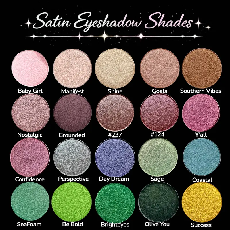 Mateo Beauty 26mm Magnetic Metallic Eyeshadow Refill Pan - High Pigment Satin Formula with Silica & Bis-diglyceryl Polyacyladipate 2, Vegan, Cruelty Free, Matte Shimmer, Brightening, Assorted Color, Blendable, Radiant Glow, Every Look, 12-Month Shelf Life