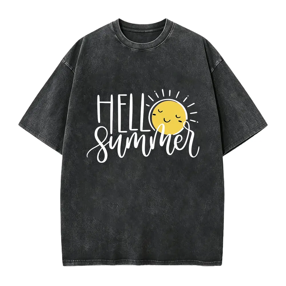 Hello Summer Bella Canvas T-Shirt, Sunshine Design