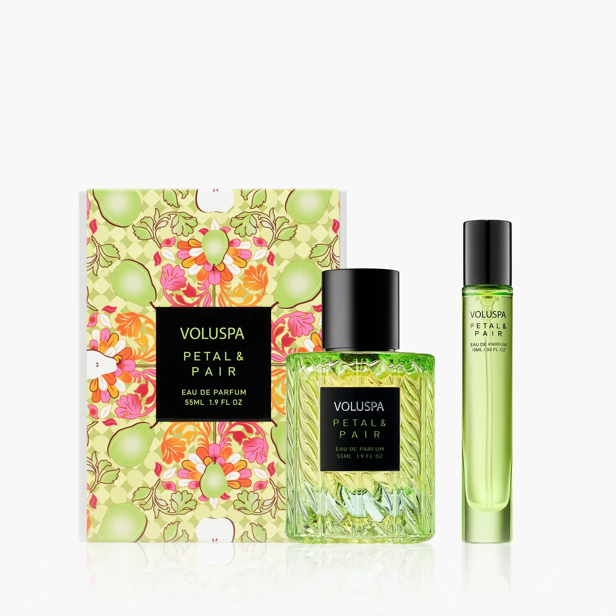 Voluspa Women's Petal & Pair Eau De Parfum Duo - Vanilla Scents, Custom Bottles, Signature Scent, Layering Perfume, Cocoa Powder Warm Fragrance