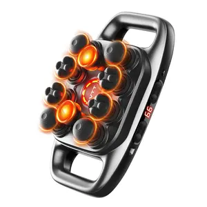 VTT 10 Head Massage Gun with Heat, Large Surface Percussion Massager, Dual Metal Heated Nodes (113°F), 10 Speeds & 3 Modes, Deep Tissue Muscle Relaxation for Back, Neck, Shoulders & Legs