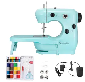 Mini sewing machine Handheld sewing machine suitable for beginners seeder with extended lamp sewing kit sewing products Cyan Sky