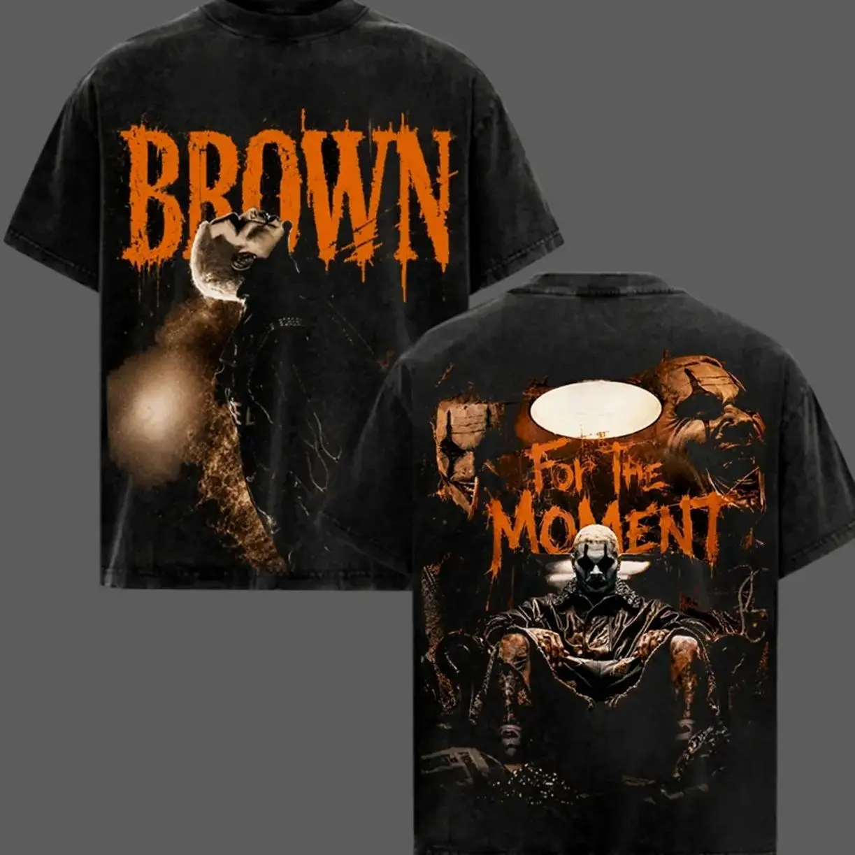 C.Brown “For The Moment” Vintage Washed Graphic T-Shirt, Oversized Streetwear Tee Rap, R&B Concert Merch Unisex Shirt, BROWN For The Moment Graphic Tee, C.Brown Inspired Vintage T Shirt, Hip Hop Streetwear Oversized