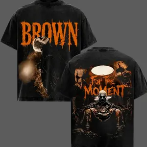 C.Brown “For The Moment” Vintage Washed Graphic T-Shirt, Oversized Streetwear Tee Rap, R&B Concert Merch Unisex Shirt, BROWN For The Moment Graphic Tee, C.Brown Inspired Vintage T Shirt, Hip Hop Streetwear Oversized