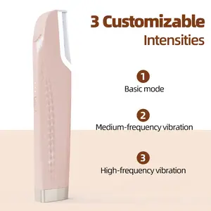 Portable Sonic Dermaplaning Facial Hair Remover & Eyebrow Trimmer — Rechargeable USB-C, 3 Vibration Modes, Automatic Fill Light, Travel Beauty Gift -- with Vitamin