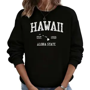 Long Sleeve Vintage Hawaii Sweatshirt – Classic Sports Design featuring Hawaiian Islands