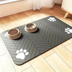 Pet Feeding Splash Proof Mat, Universal Cat Dog Easy Clean Dining Pad, Non-Toxic Ca Prop 65 Compliant Pet Accessory