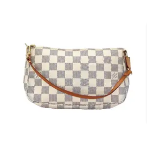 Pre-owned Louis Vuitton Canvas Shoulder Bags White Damier Azur Pochette Accessoires