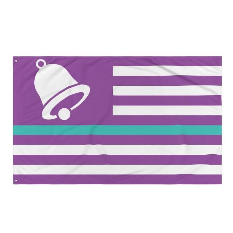 Thin Baja Blast Line Back the Bell Thin Drew Line Flag - Indoor/Outdoor Banner Tapestry colorful decorative