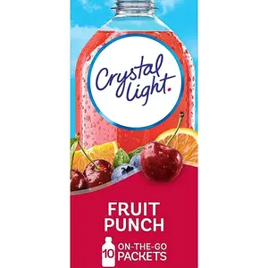 Crystal Light Sugar-Free Fruit Punch On-The-Go Powdered Drink Mix 10 Count