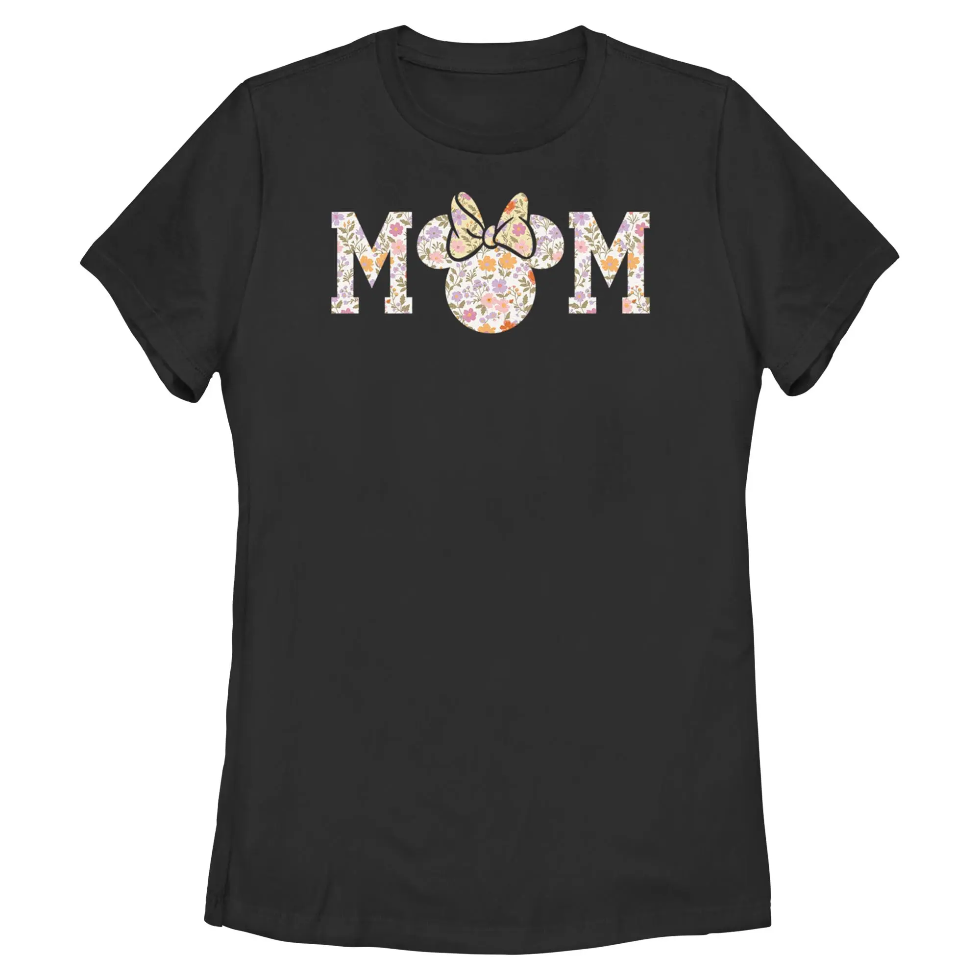 Womens Minnie Mouse Floral Mom T Shirt