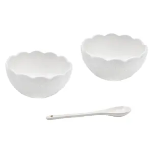 Temp-tations Mila S/2 Ruffled Ramekins with Spoon