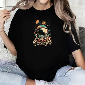 Astronaut Galaxy T-Shirt, Space Exploration Graphic Tee, Cosmic Planets Design Shirt, Gift for Space Enthusiasts, Sci-Fi Outer Space Apparel