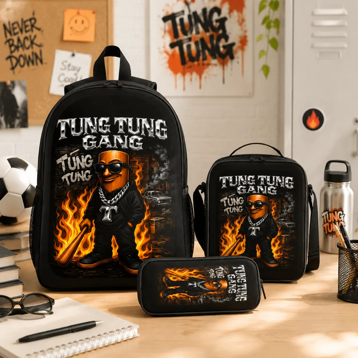Graphic Print Backpack for School, Unisex Swag Bag for Travel & Commuting, Lightweight with Adjustable Straps, Backpacks For School, Swag Backpacks