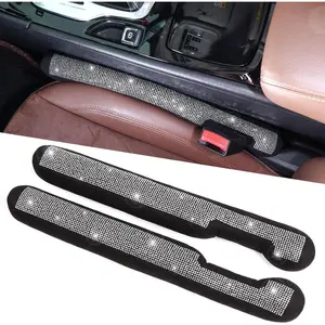 Bling Car Seat Gap Filler Universal Fit for Car SUV Truck, Set of 2 Handmade Crystal Diamond Rhinestone Seat Gap Blocker Bling Car Accessories for Women