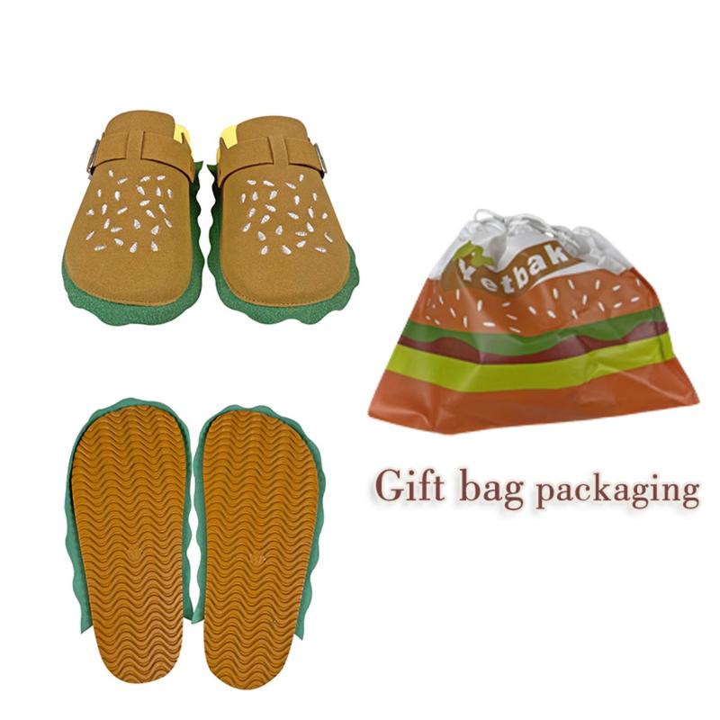 PU upper women's hamburger cowhide suede loafers, leather slippers, cork shoes, platform heels. They have arch support function, are comfortable and fashionable