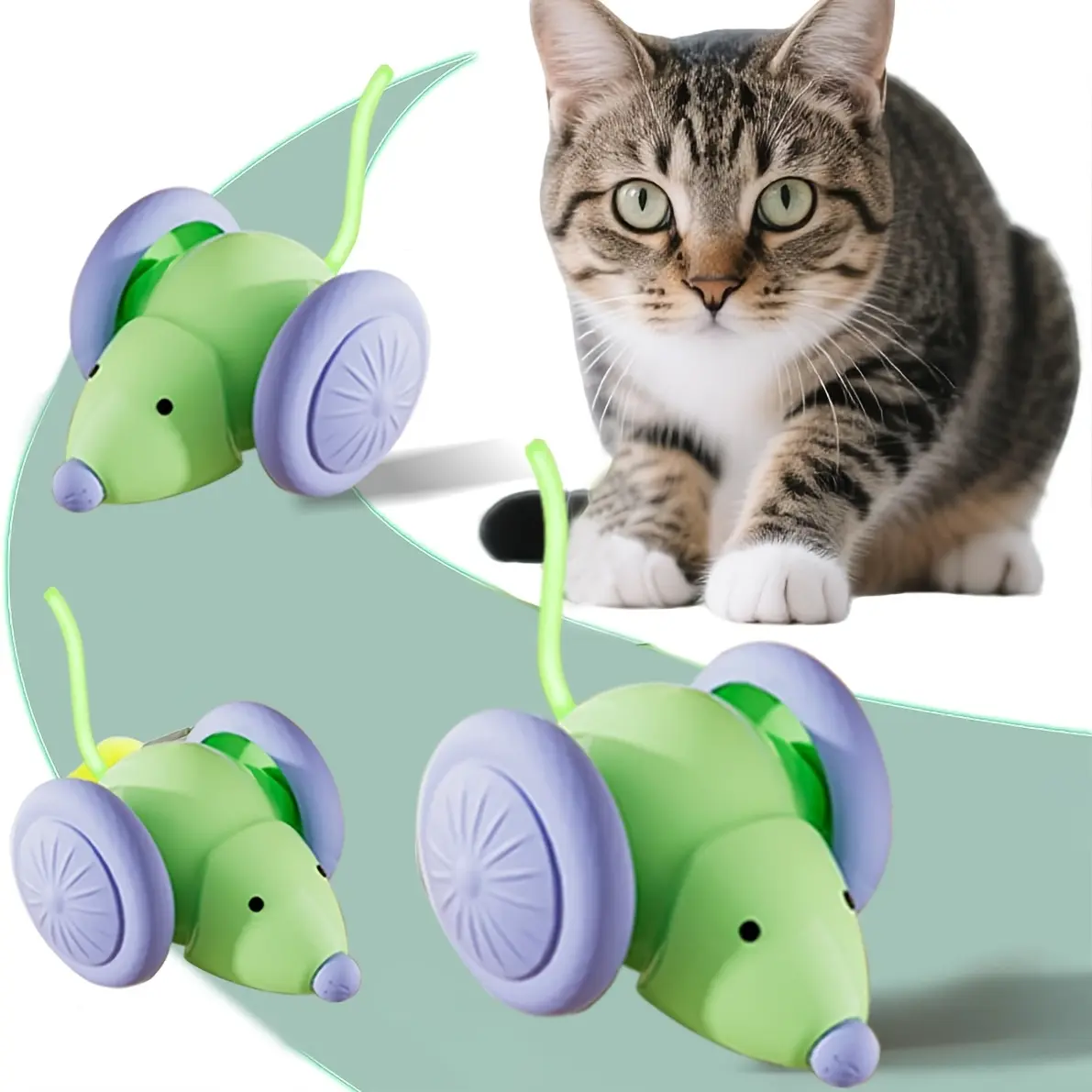 1 electric mouse cat toy for relieving boredom, automatic cat teasing stick, small cat that consumes energy, cat teasing car, pet supplies, obstacle avoidance sale