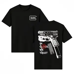 Glock Pistol Graphic Tee Men, In Glock We Trust Exploded View Oversized Vintage Washed T Shirt, 2A Second Amendment Gun Owner Streetwear, Tactical Firearm Dad Gift Unisex Casual Cotton Short Sleeve Summer Top