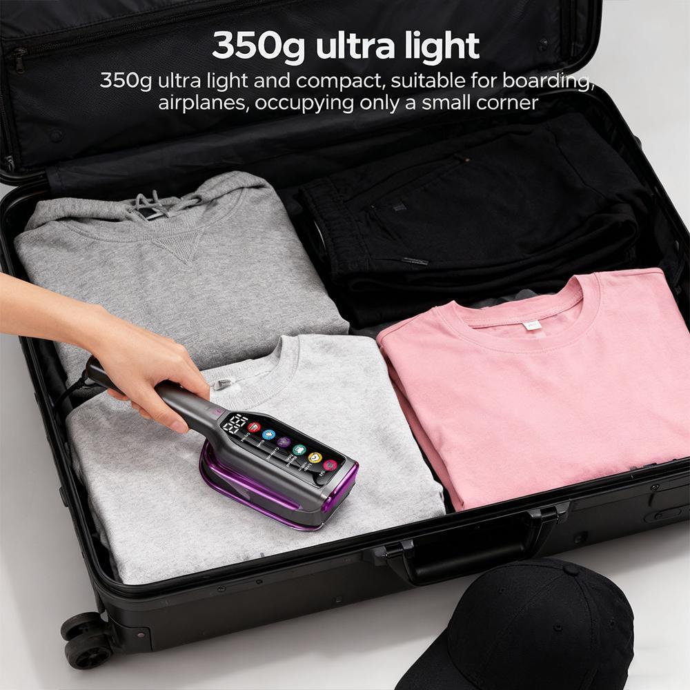 Newest 2-in-1 Steam Iron & Clothes Steamer - Handheld Portable Garment Wrinkle Remover, Fast Heat-Up, Large Soleplate, 110ml Water Tank - Lightweight for Home, Travel, and Office Use Handheld Steamer & Iron 2-in-1, 15s Fast Heat-Up, Large Soleplate.
