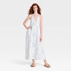Women's Printed Maxi Sundress - Universal Thread Cream XS