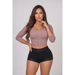 4008-Post surgical bra with sleeves & front closure