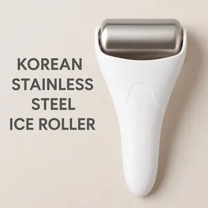 Korean Stainless Steel Ice Roller for Instant Depuffing & Toning Facial Tool Reduces Puffiness Tightens Pores Boosts Circulation for Natural Glow Body Care