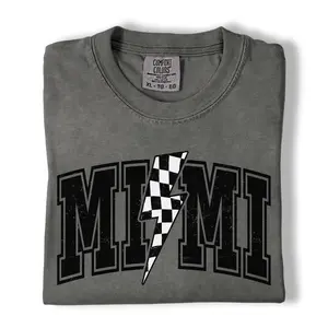 Comfort Colors Mimi Shirt, Checkered Lightning Grandma Graphic Tee, Mother’s Day Shirt, Gift for Mimi