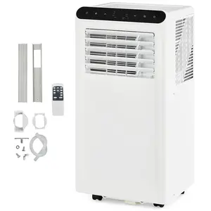 8000 BTU Portable Air Conditioners, 4-In-1 Portable AC Unit for Rooms Up to 350 Sq. Ft, Dehumidifier, Fan, Energy Saving, Remote Control, 24 Hour Timer, Sleep Mode, for Bedroom/Office,White