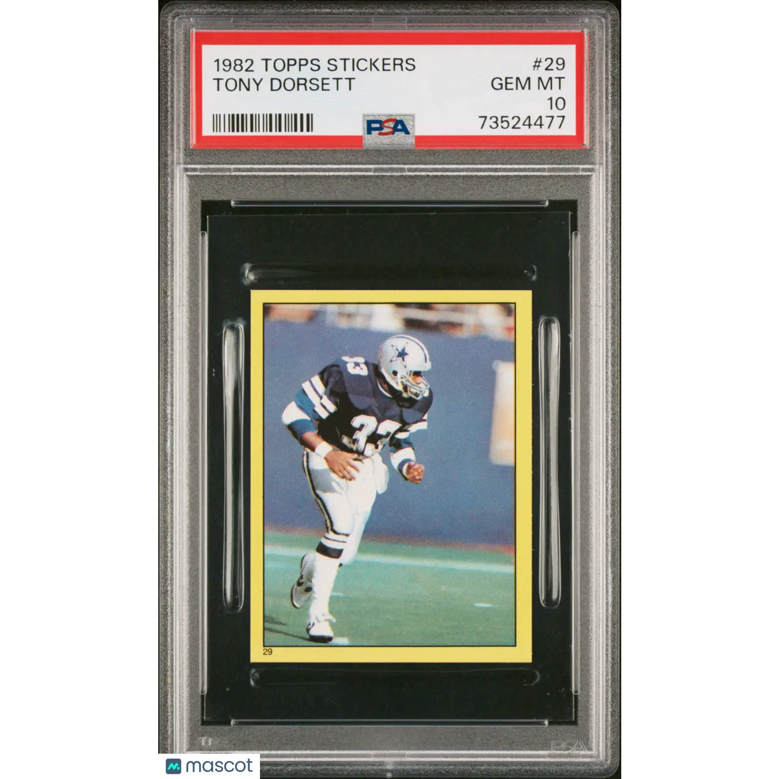 Tony Dorsett PSA 1982 Topps Stickers Football #29 10 73524477