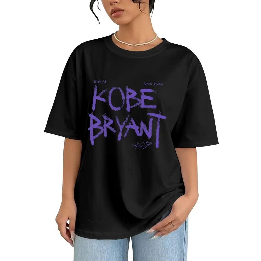 Women's Short-Sleeve Round Neck Casual Streetwear Kobe Bryant Black Mamba Graffiti Tee - #24/8 Signature Design Basketball Shirt, Shortsleeve, Tshirt