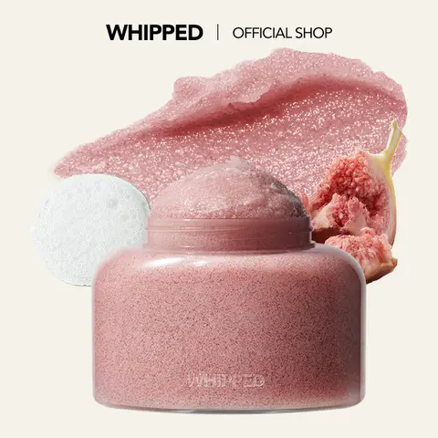 [WHIPPED OFFICIAL] WHIPPED Vegan Body Scrub, Exfoliator for Face and Body, Bouncy Gelato Texture, 7.4 oz, Gentle Exfoliating Formula with Ceramide & Niacinamide