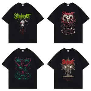 Fashion Slipknot Oversized Colorful Cool Classic INS Streetwear Crew Neck Pure Cotton Soft T-shirt Women Men Unisex Summer Comfortable and Stylish Items Holiday Gifts Father's Day