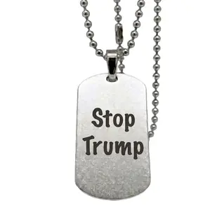 Unisex Dog Tag STOP Trump Stainless Steel Best Jewelry Dog Tag Gift Laser Engraved