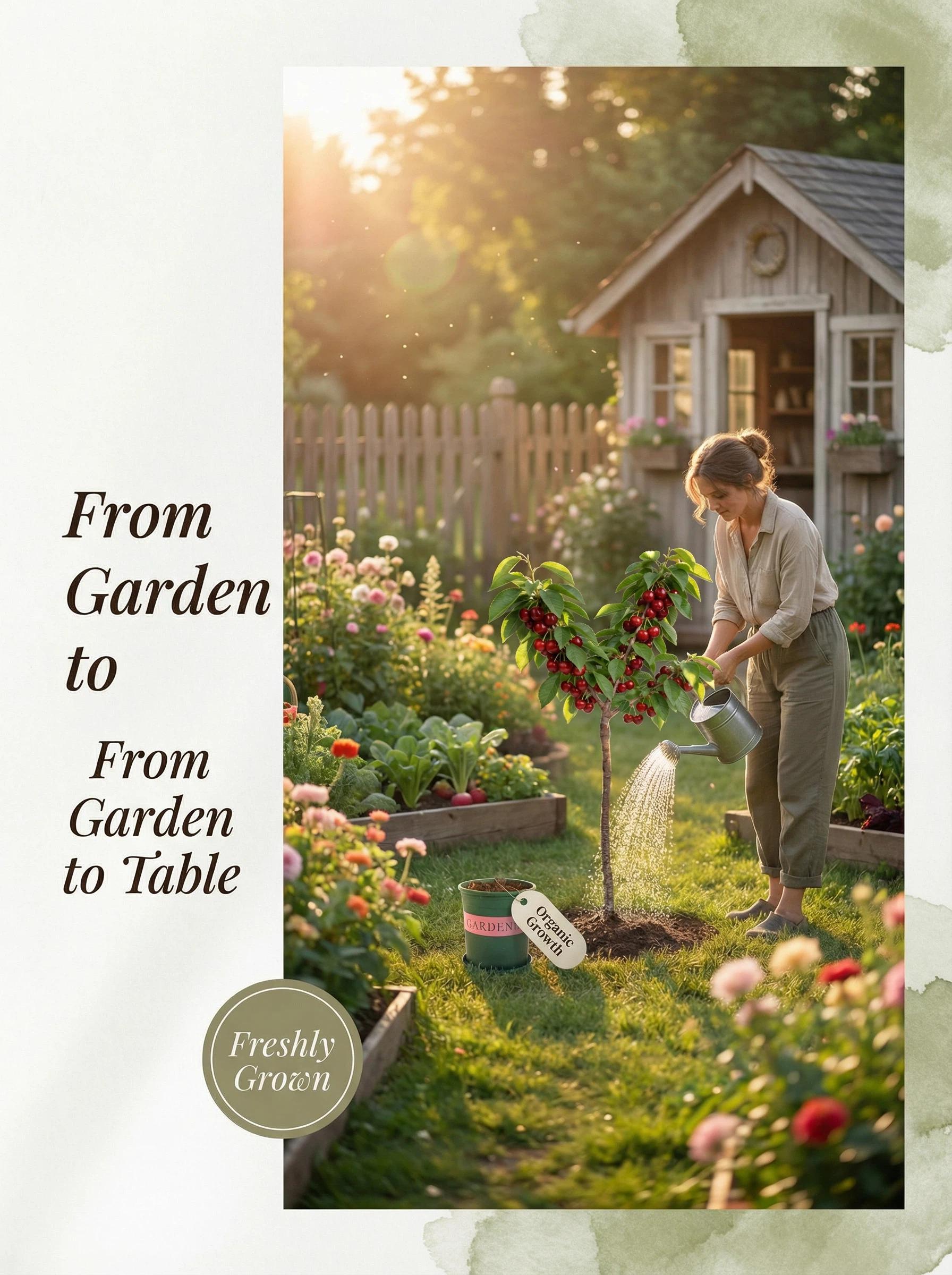 Premium Black Cherry Seedlings, Ready-to-Plant for Home Garden