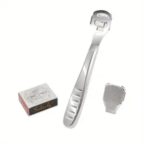 1set Foot File Set, Professional Pedicure Exfoliating Callus Remover with 10 Replacement Heads, Unscented Hard Skin Scraper for Smooth Feet