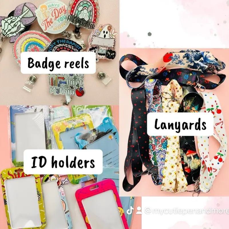 Badge reel, ID holder, lanyard-PICK ON LIVE!