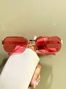 Fashion Retro High-End Glasses, Rectangular Narrow Frame Trendy Decorative Eyeglasses for Men and Women, Casual Style Eyewear