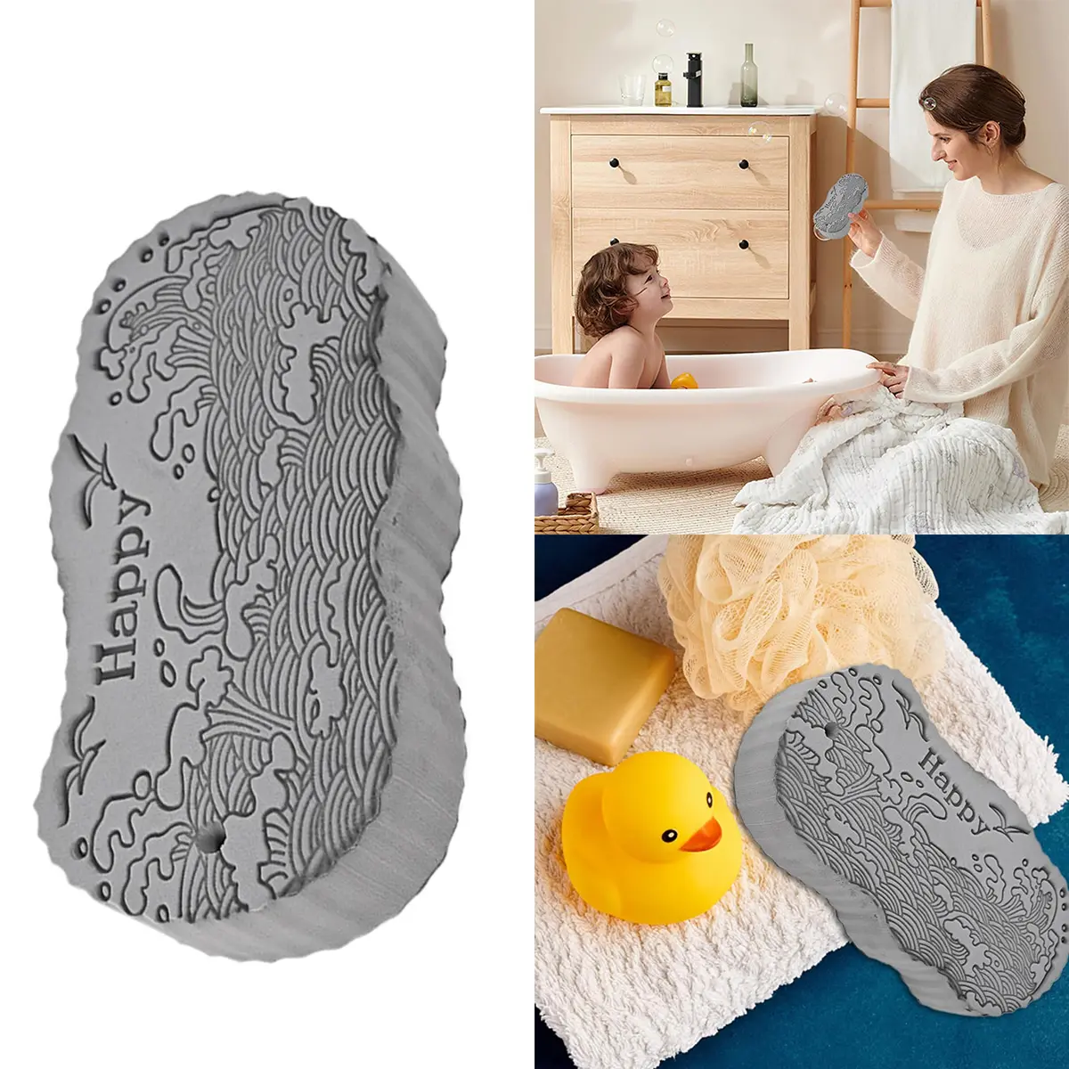 Exfoliating Sponge - 2026 New Reusable Exfoliating Bath Sponge for Dead Skin - Super Soft & Quick-Drying Exfoliating Body Sponge with Hanging Loop for Adults & Children