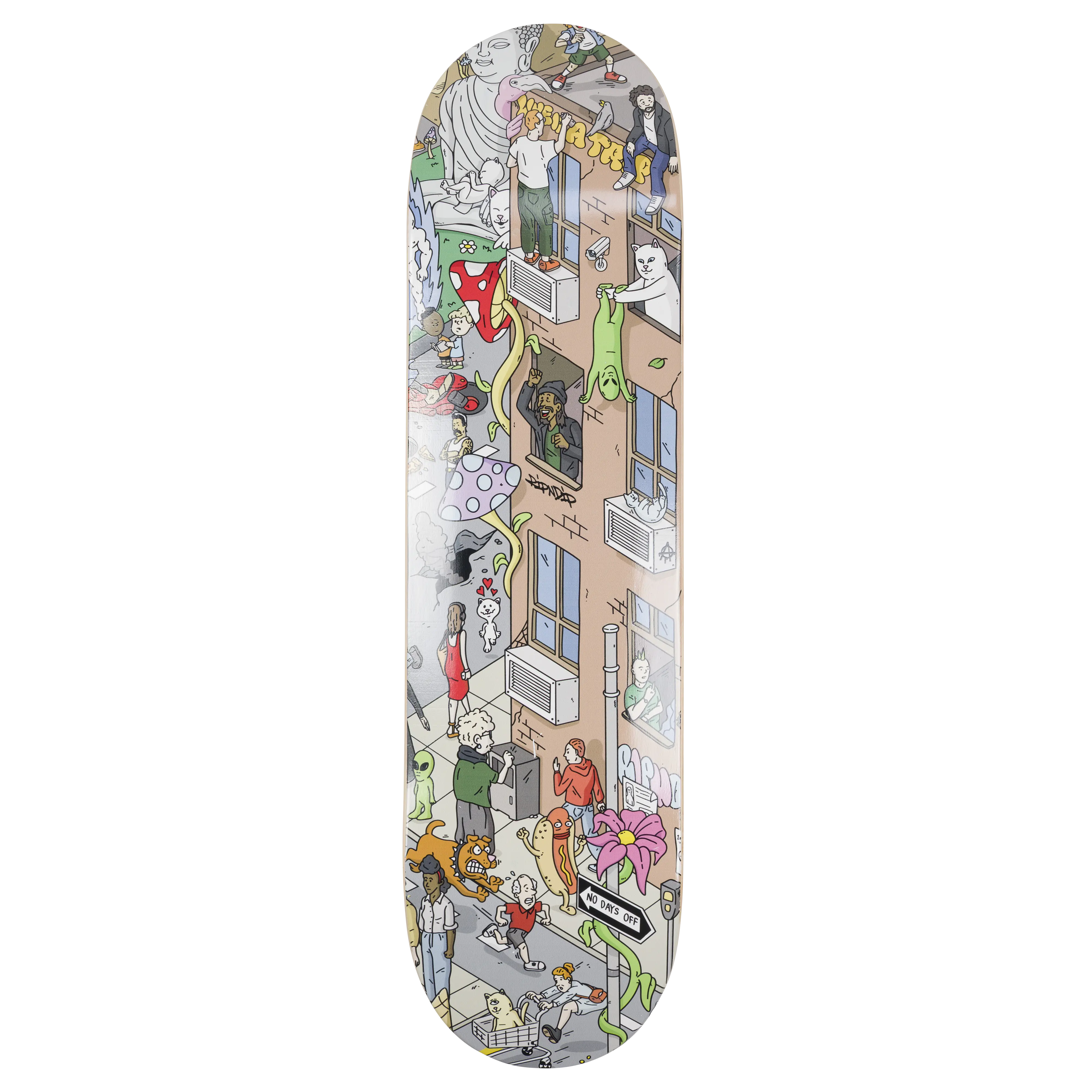 RIPNDIP Nerm City Unisex 3-Deck Veneer Skateboard Set - City Artwork Design, 3 Sizes, Free Grip Sheet, Shipped Worldwide