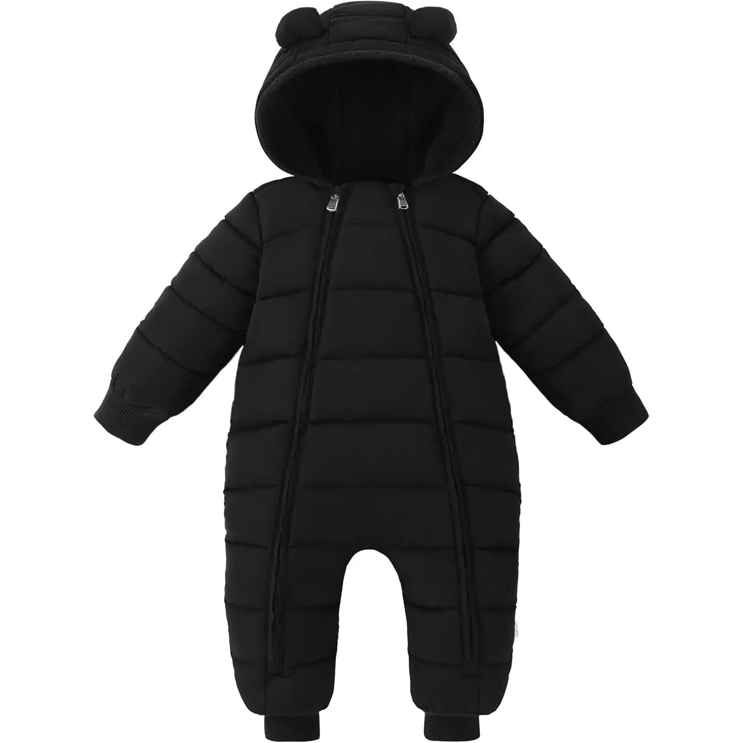 Baby Snowsuit Toddler Girl Clothes Cute Hooded Double Zipper Boys Winter Coat Unisex Romper for Infant(Gift)
