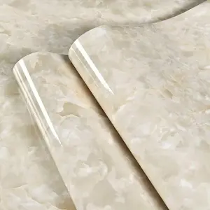 Amber Marble Self-Adhesive Wallpaper, Marble Pattern Wallpaper, Cuttable Decorative Film, Durable and Easy to Install, Ideal for Home and Office Use